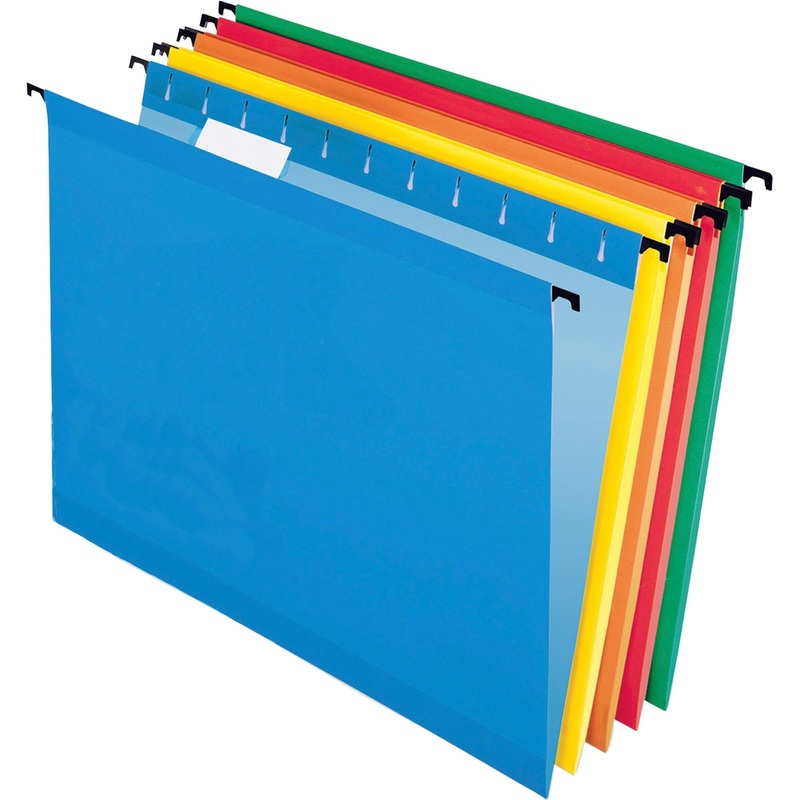 Pendaflex SureHook 1/5 Tab Cut Letter Recycled Hanging Folder – PFX615215ASST