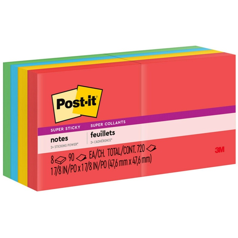 Post-it Super Sticky Notes – Playful Primaries Color Collection – MMM6228SSAN