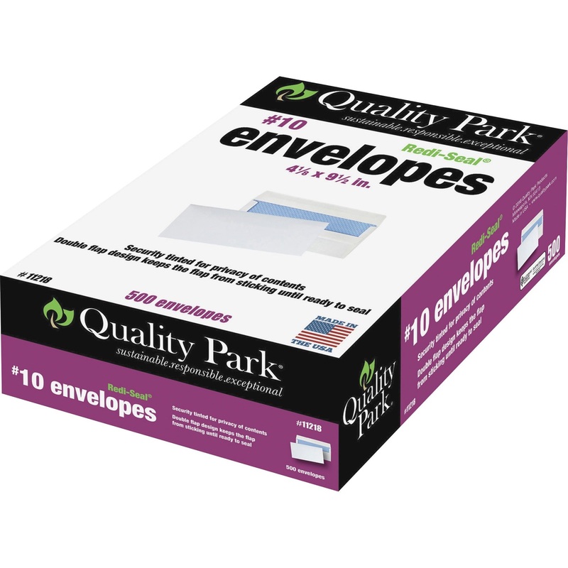 Quality Park No. 10 Security Tinted Envelopes with Self-Seal Closure – QUA11218