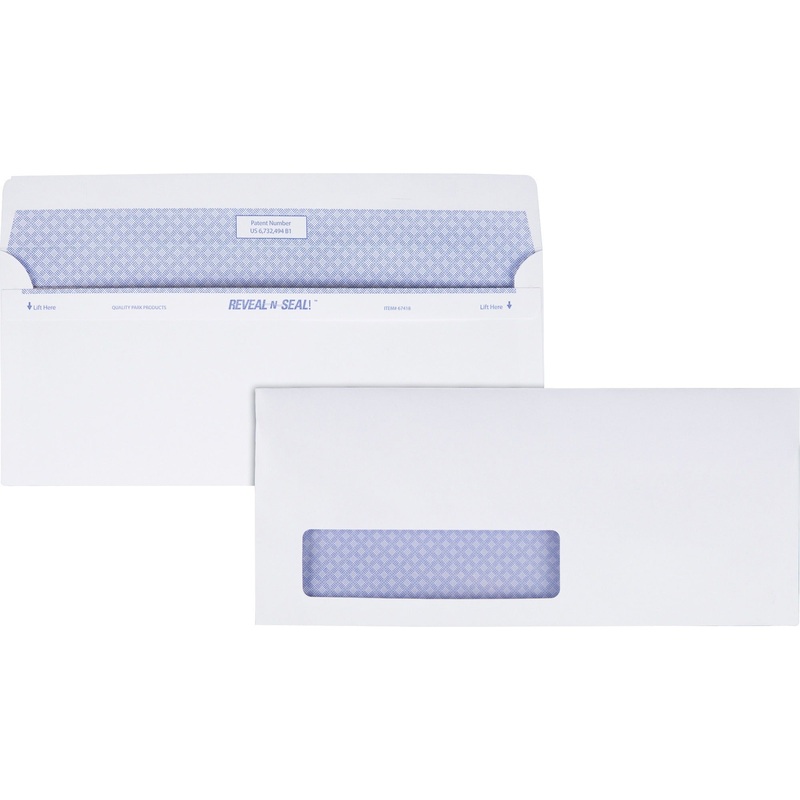 Quality Park No. 10 Single Window Security Tinted with Reveal-N-Seal Self-Seal Closure – QUA67418