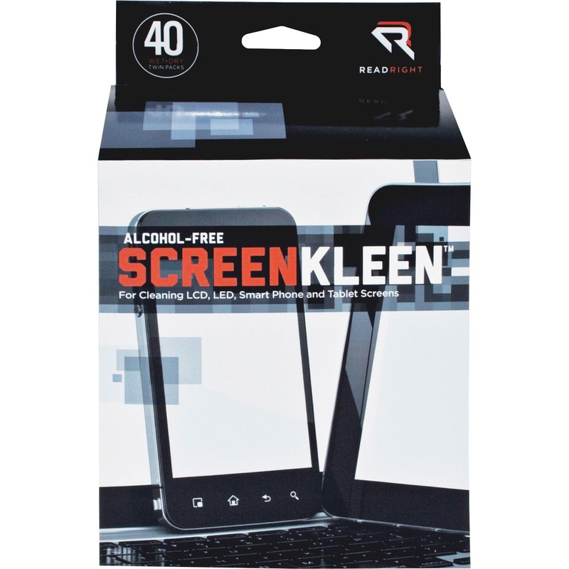 Read Right Alcohol-free LCD ScreenKleen Wipes – REARR1391