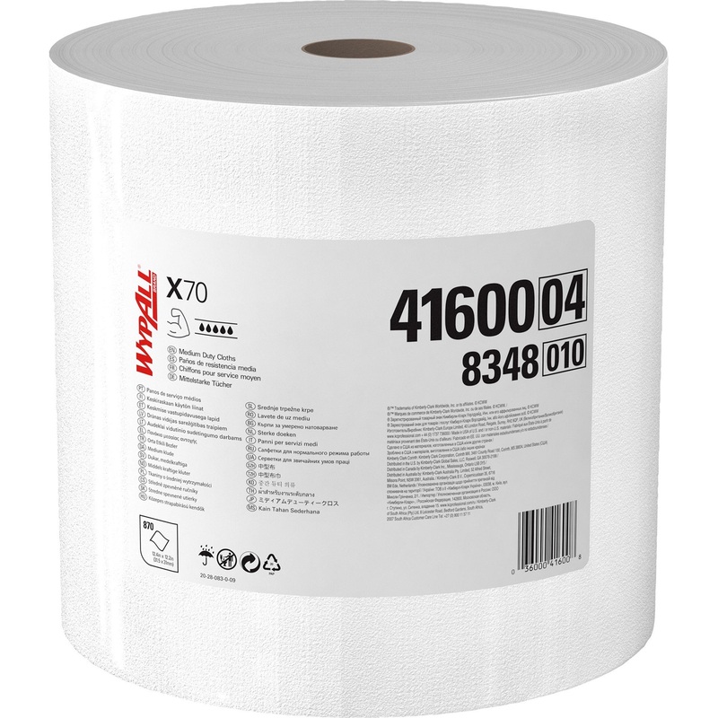 Wypall Power Clean X70 Medium Duty Cloths Jumbo Roll – KCC41600