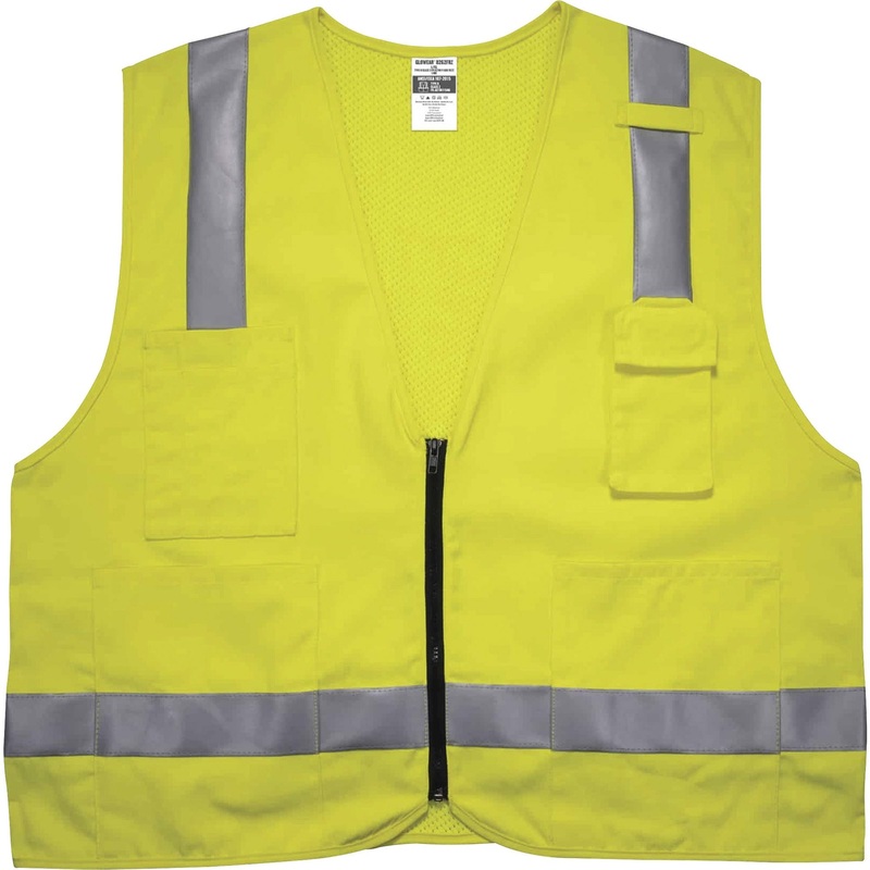 GloWear 8262FRZ Hi-Vis Flame-resistant Surveyor Vest – Class 2, NFPA 70E, Mesh – EGO21487