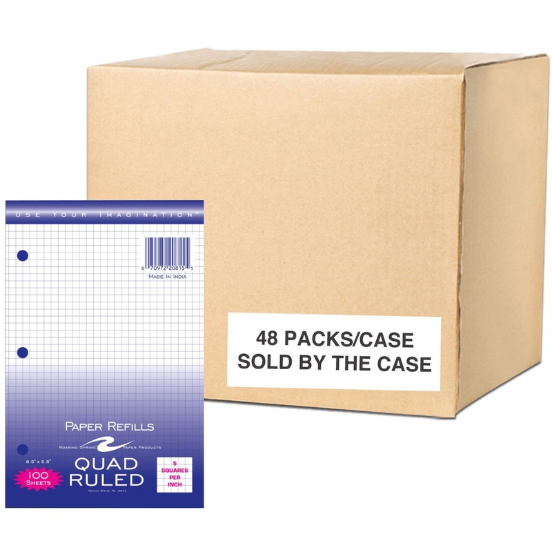 Roaring Spring 5×5 Graph Ruled Loose Leaf Filler Paper – ROA20815CS