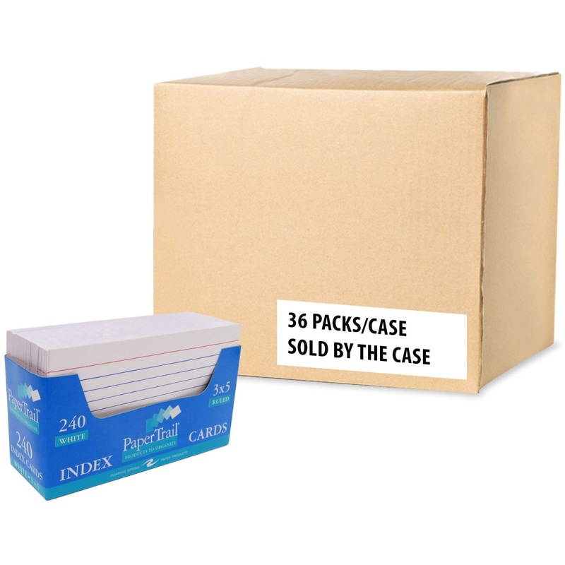 Roaring Spring PaperTrail Ruled Index Cards (240 Count) with Tray – ROA28031CS