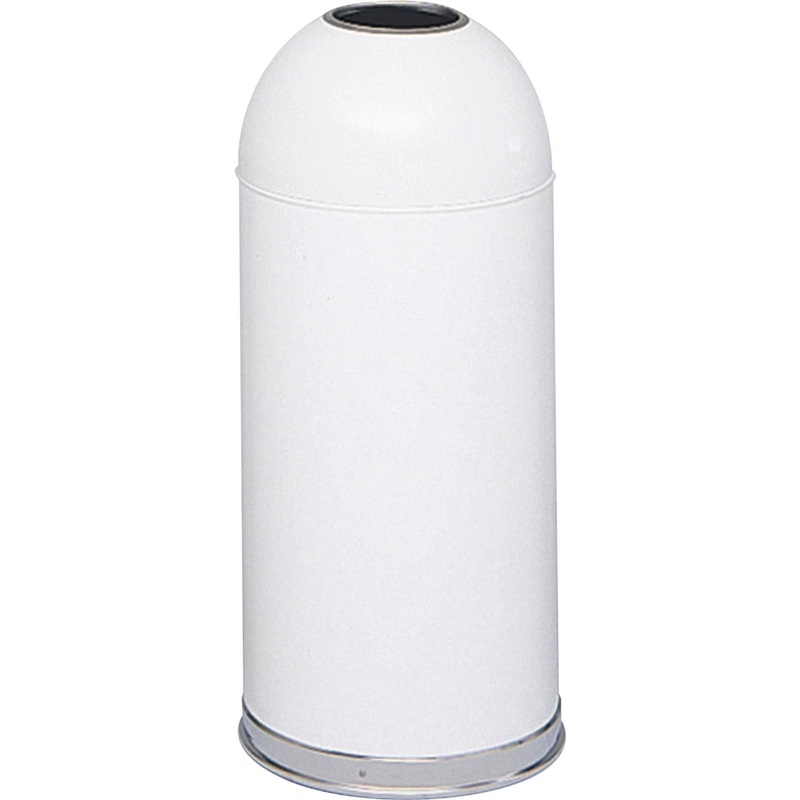 Safco Open Top Dome Waste Receptacle – SAF9639WH
