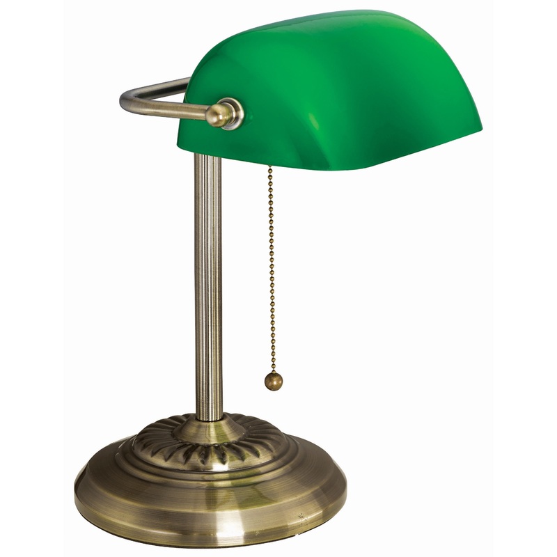 Victory Light Banker’s Brass Desk Lamp – VLU9B101AB