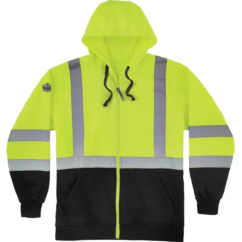 GloWear Zip-Up Hi-Vis Hooded Sweatshirt – EGO21844