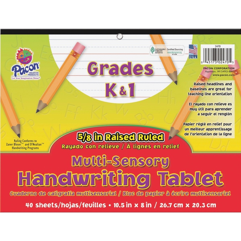Pacon Grades K-1 Multi-sensory Handwriting Tablet – PAC2470