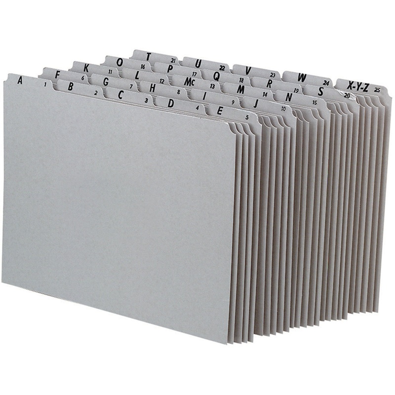 Pendaflex Gray Alphabetical File Guide Set – PFXPN925