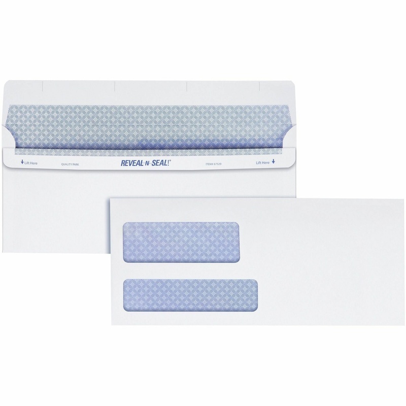 Quality Park No. 9 Double Window Security Tint Envelopes with Tampe- Evident Seal – QUA67529