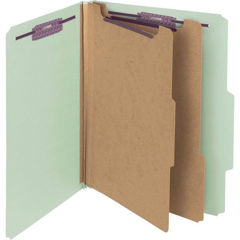 Smead SafeSHIELD 2/5 Tab Cut Letter Recycled Classification Folder – SMD14076