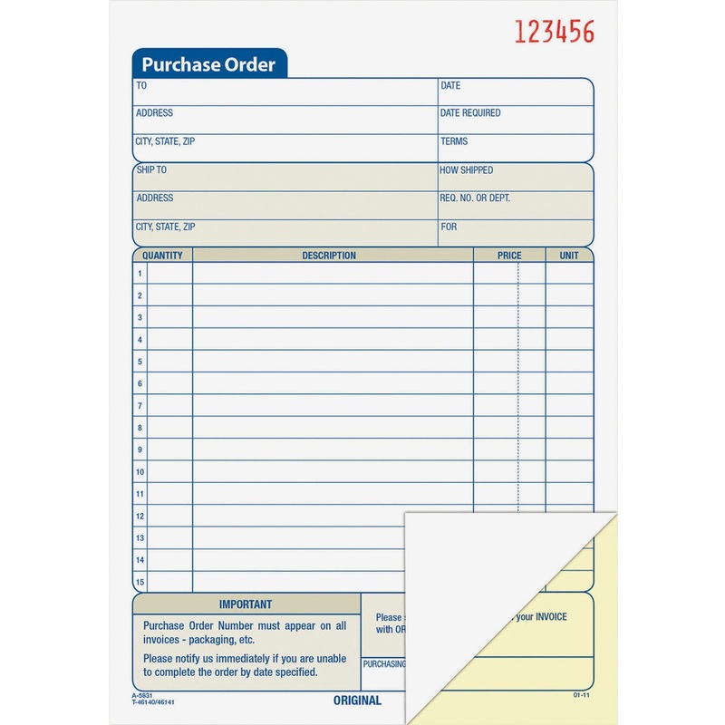Adams Carbonless Purchase Order Statement – ABFDC5831