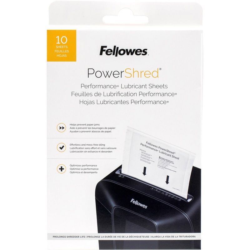 Fellowes Powershred Performance+ Lubricant Sheets – FEL4015501
