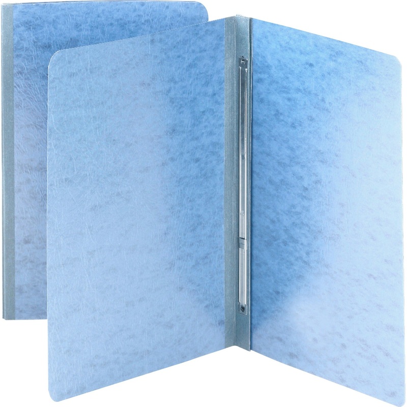 Smead Premium Pressboard Report Cover, Metal Prong with Compressor, Side Fastener, 3 Capacity, Letter Size, Blue, 25 per Box (81050) – SMD81050