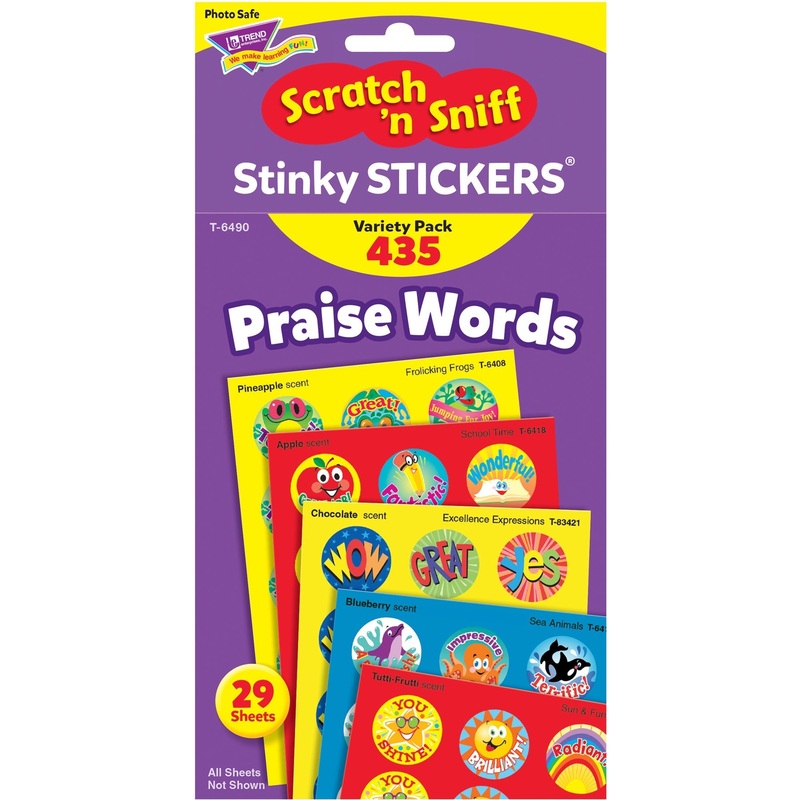 Trend Praise Words Jumbo Stinky Stickers – TEPT6490