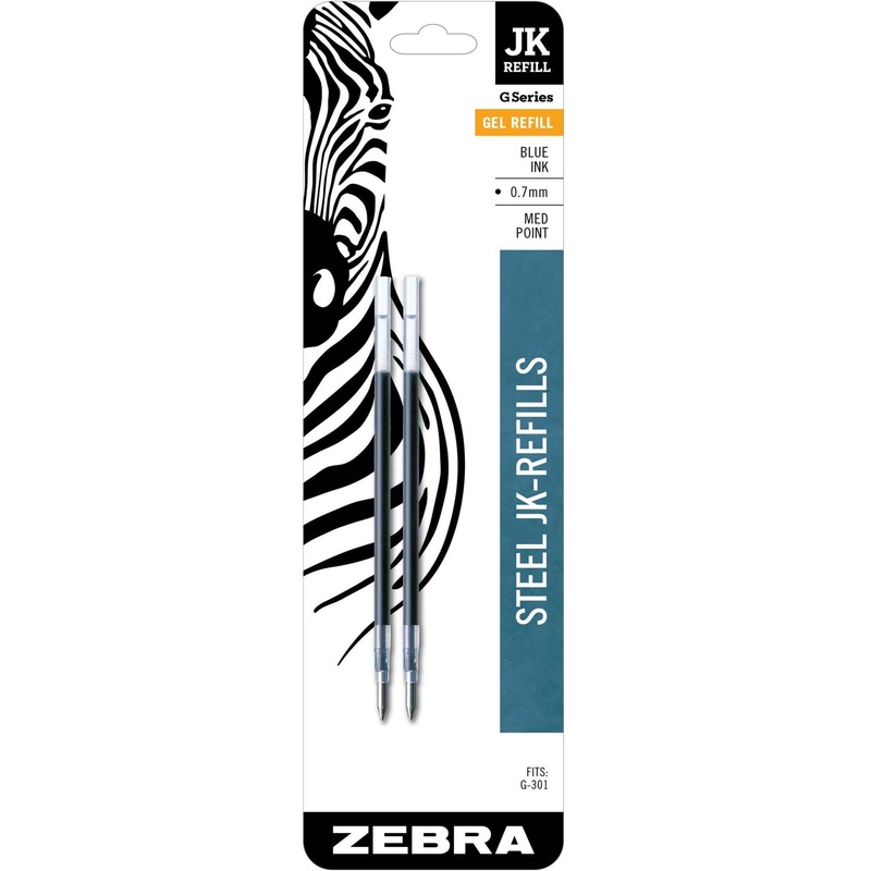 Zebra G-301 JK Gel Stainless Steel Pen Refill – ZEB88122