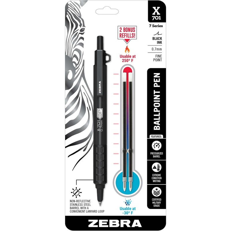 Zebra STEEL 7 Series F-701 Retractable Ballpoint Pen – ZEB29811
