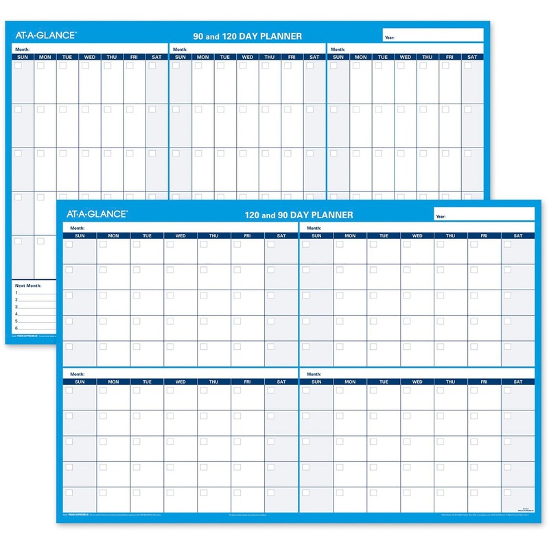 At-A-Glance 90/120-Day Erasable Wall Planner – AAGPM23928