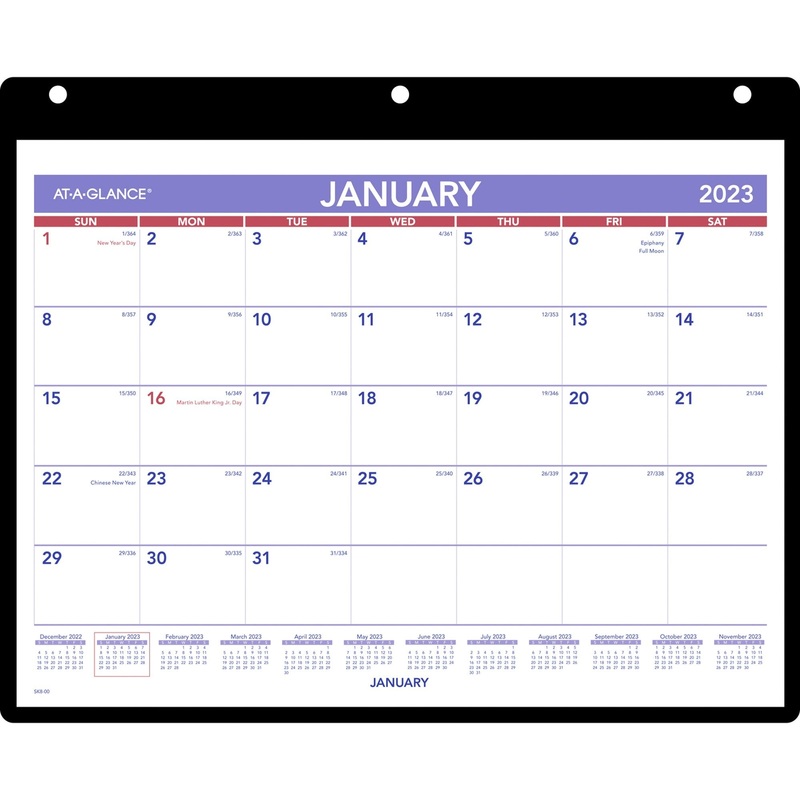 At-A-Glance Monthly Desk/Wall Calendar with Poly Holder – AAGSK800