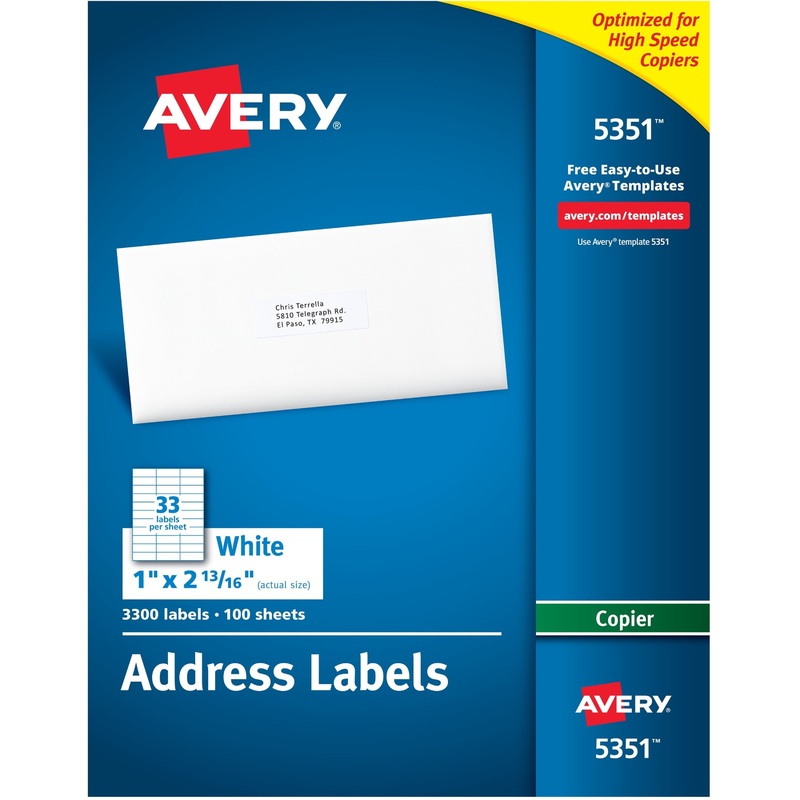 Avery Copier Address Labels – AVE5351