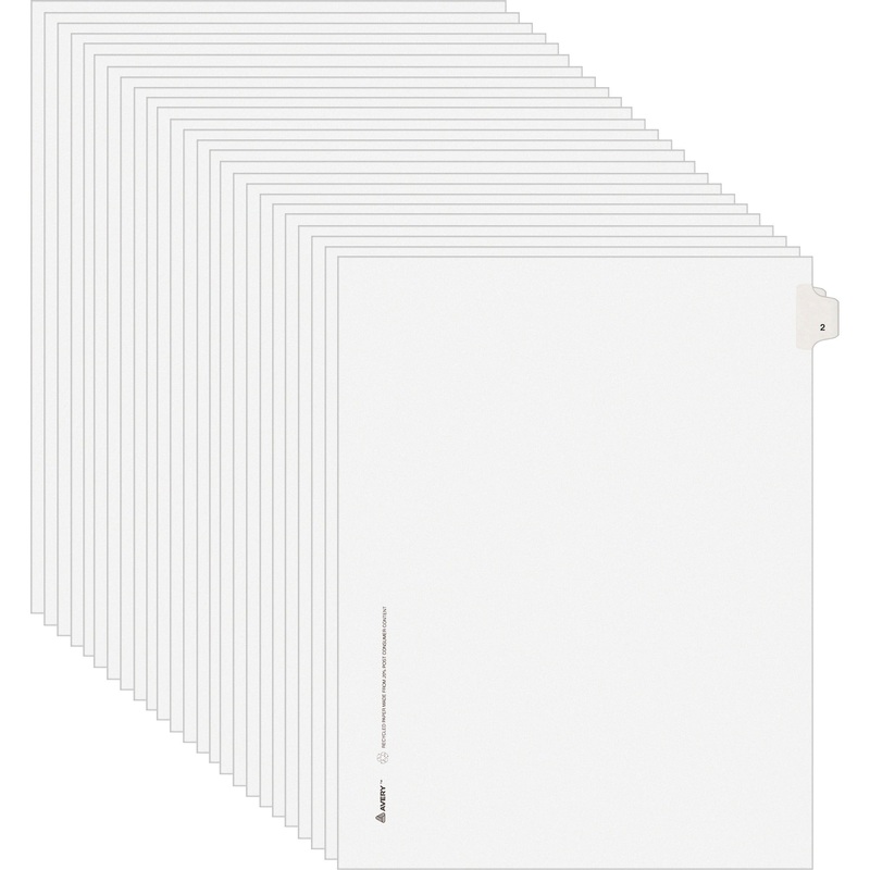 Avery Individual Legal Exhibit Dividers – Avery Style – Unpunched – AVE11912