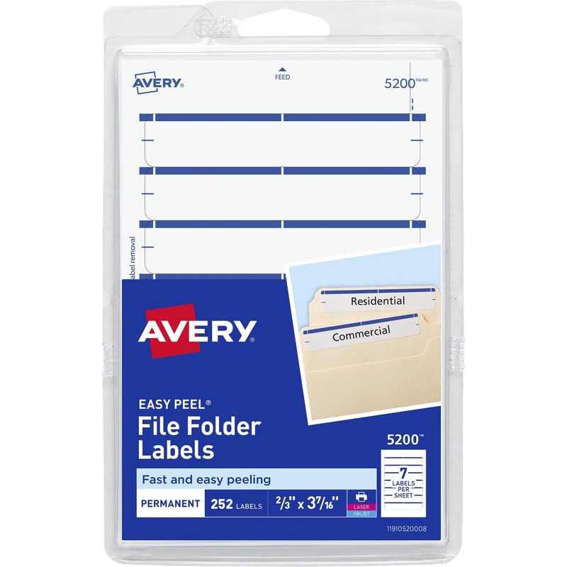 Avery Permanent File Folder Labels – AVE05200