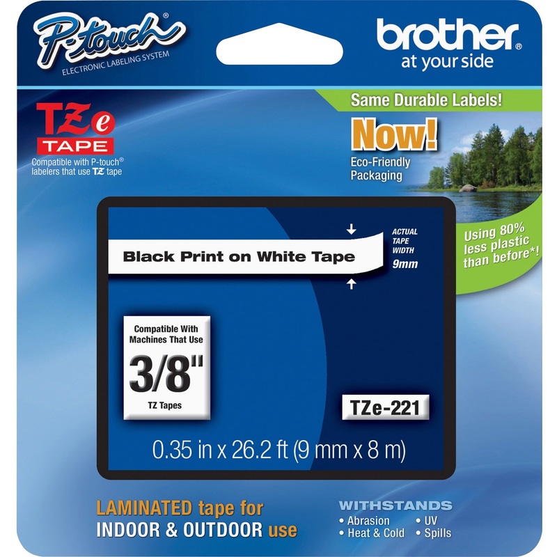 Brother P-touch TZe Laminated Tape Cartridges – BRTTZE221