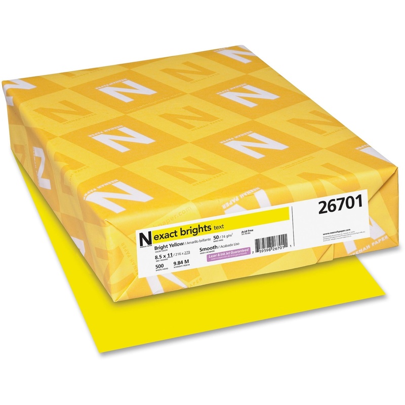 Exact Brights Smooth Colored Paper – Yellow – WAU26701