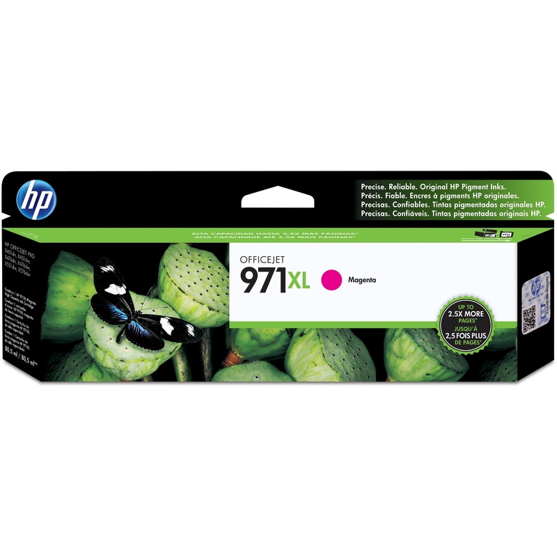 HP 971XL (CN627AM) Original High Yield Inkjet Ink Cartridge – Single Pack – Magenta – 1 Each – HEWCN627AM