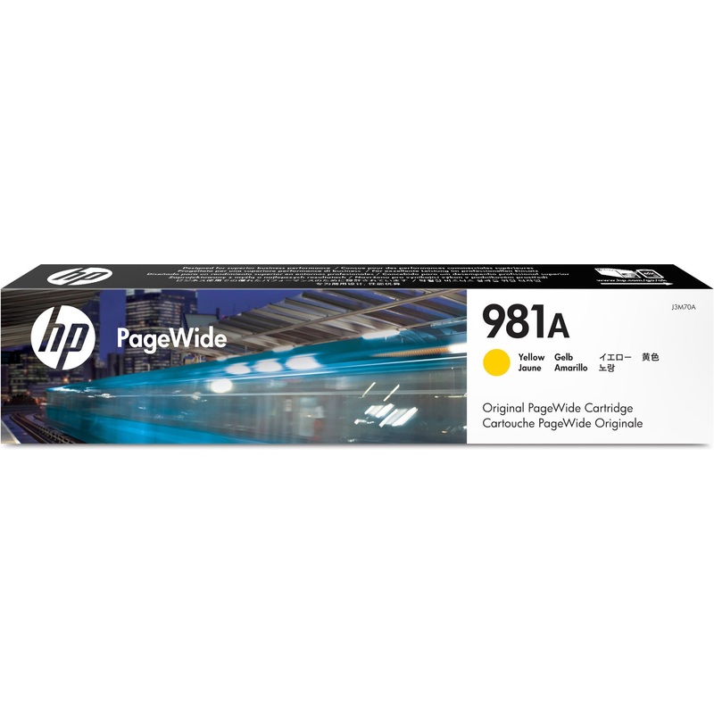 HP 981A (J3M70A) Original Page Wide Ink Cartridge – Single Pack – Yellow – 1 Each – HEWJ3M70A