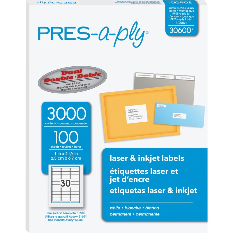 PRES-a-ply Labels – AVE30600|Permanent|No