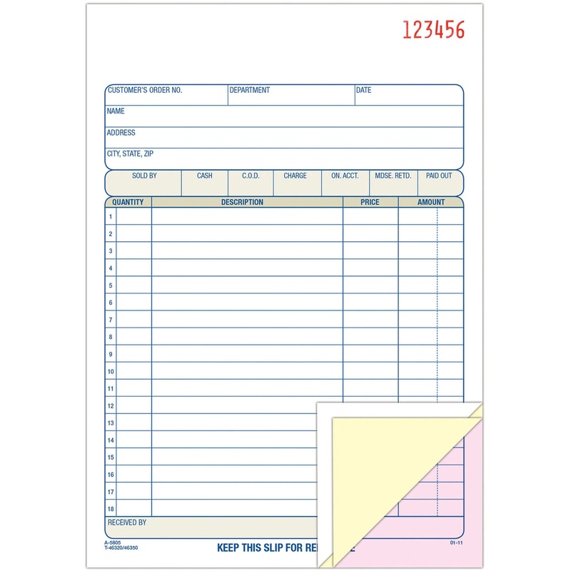 Adams Carbonless 3-part Sales Order Books – ABFTC5805