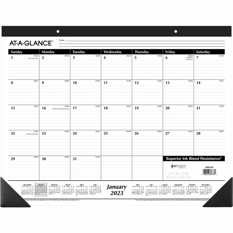 At-A-Glance Monthly Desk Pad Calendar – AAGSK2400