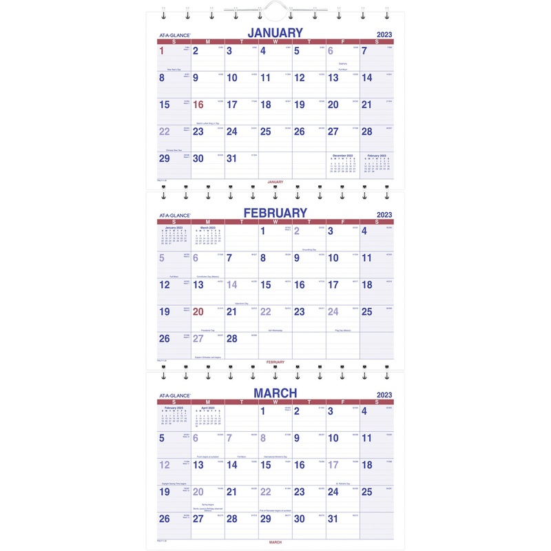 At-A-Glance Move-A-Page 3-Month Wall Calendar – AAGPMLF1128