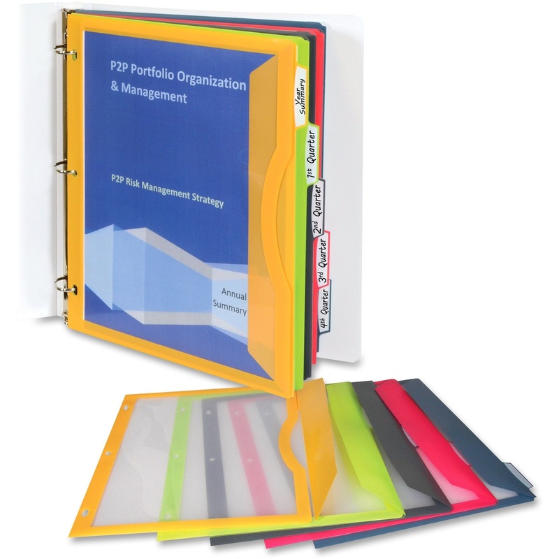 C-Line Super Heavyweight Poly Binder Pockets with Write-On Index Tabs – CLI06650