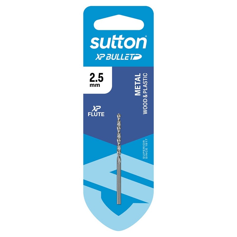 SUTTON 2.5MM X 57MM HSS BRIGHT XTREME PRECISION – XP BULLET JOBBER DRILL BIT D220H0250