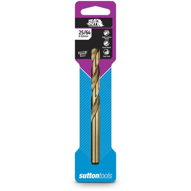 SUTTON 25/64INCH X 130MM HSS-COBALTMETAL JOBBER DRILL BIT
