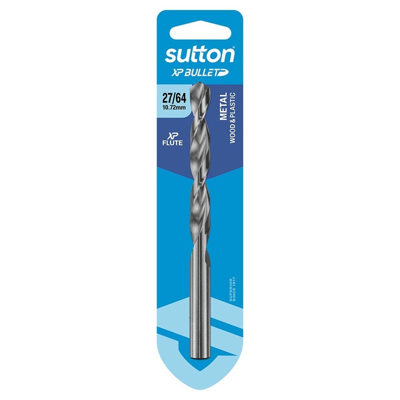 SUTTON 27/64 X 142MM HSS BRIGHT XTREME PRECISION – XP BULLET JOBBER DRILL BIT D220H1072