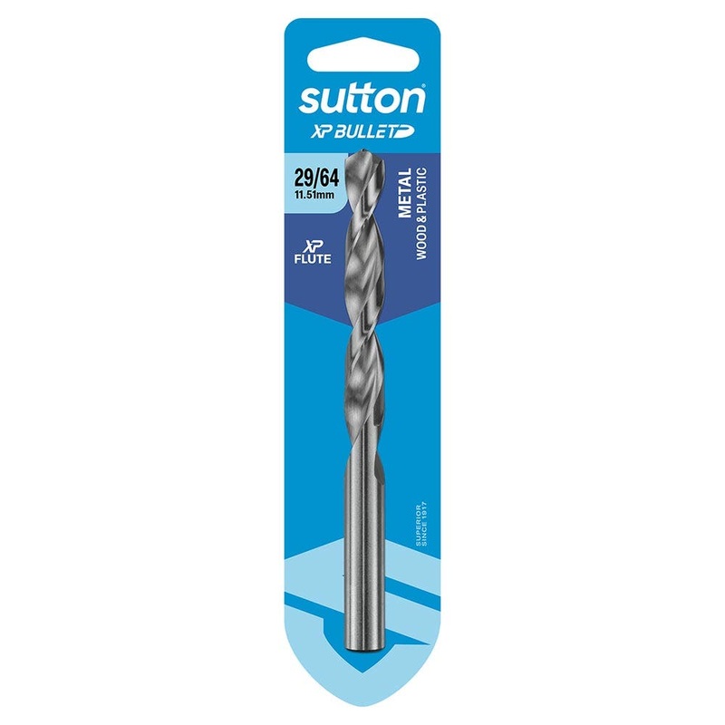SUTTON 29/64 X 142MM HSS BRIGHT XTREME PRECISION – XP BULLET JOBBER DRILL BIT D220H1151