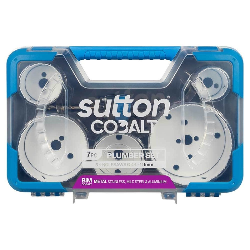 SUTTON 44-111MM PLUMBER BI-METAL HOLESAW SET – METAL/WOOD – 7 PIECE H125SP07A