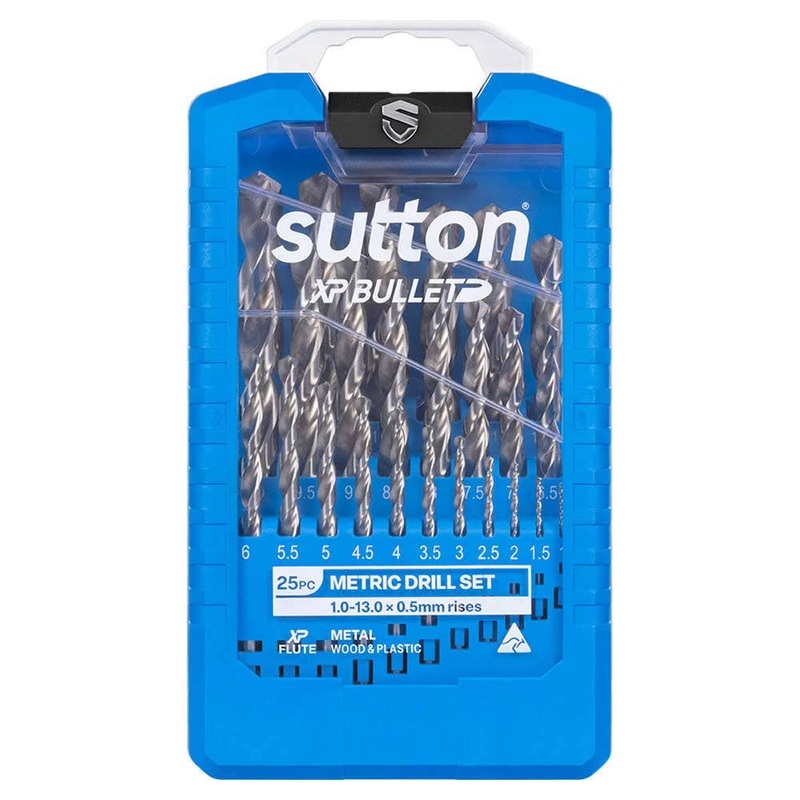 SUTTON 1-13MM HSS BRIGHT XTREME PRECISION XP BULLET DRILL JOBBER SET – 25 PIECE D220SM25