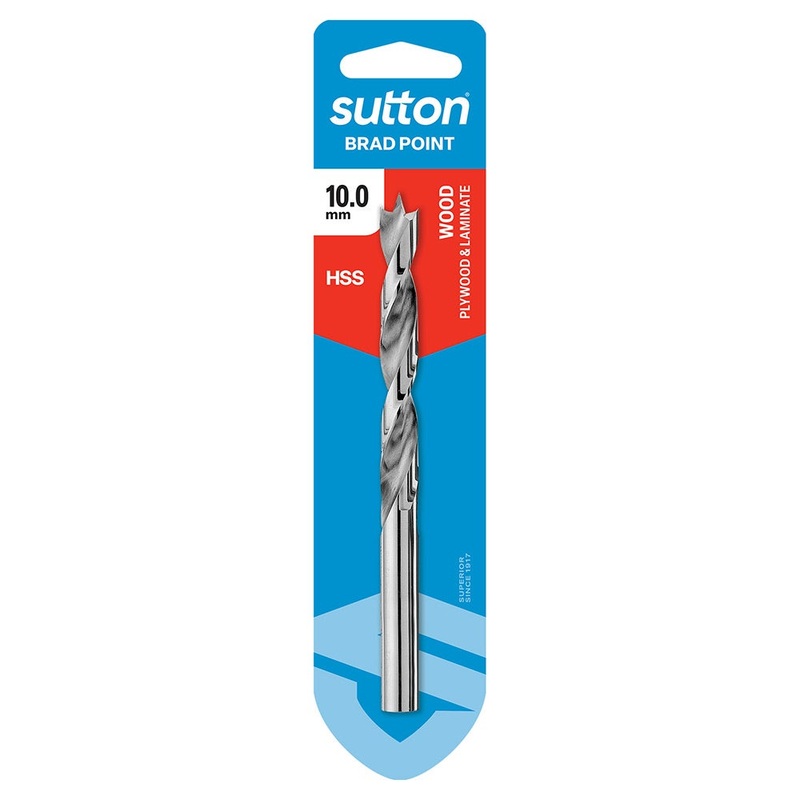 SUTTON 10 X 133MM BRAD POINT WOOD DRILL BIT D500H1000