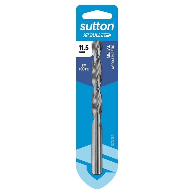 SUTTON 11.5MM X 142MM HSS BRIGHT XTREME PRECISION – XP BULLET JOBBER DRILL BIT D220H1150