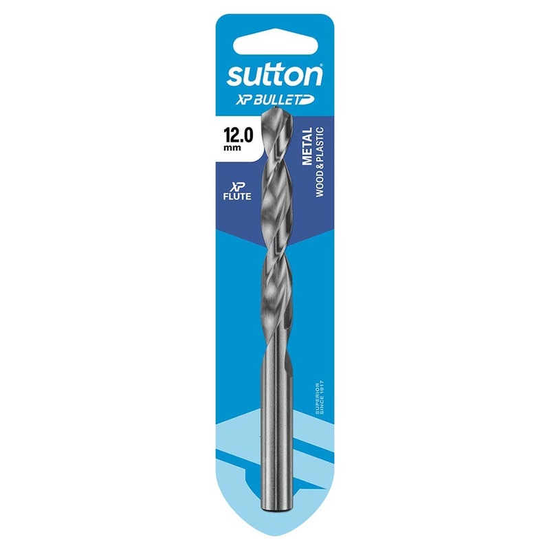 SUTTON 12MM X 151MM HSS BRIGHT XTREME PRECISION – XP BULLET JOBBER DRILL BIT D220H1200