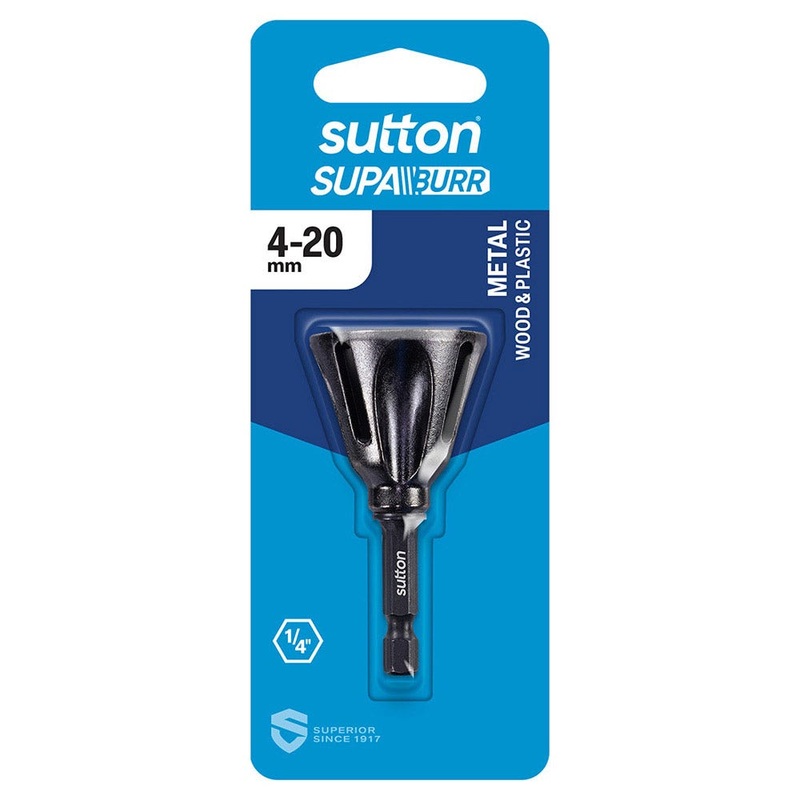 SUTTON 20MM 1/4-HEX SUPABURR CHAMFER TOOL DEBURRING BIT C114H2000