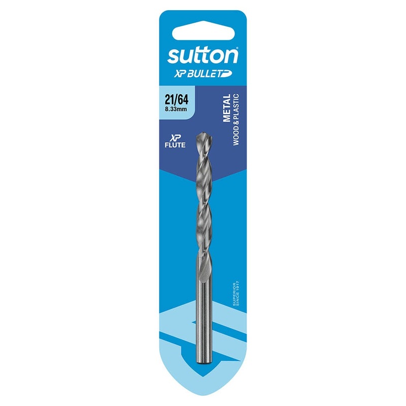 SUTTON 21/64 X 117MM HSS BRIGHT XTREME PRECISION – XP BULLET JOBBER DRILL BIT D220H0833