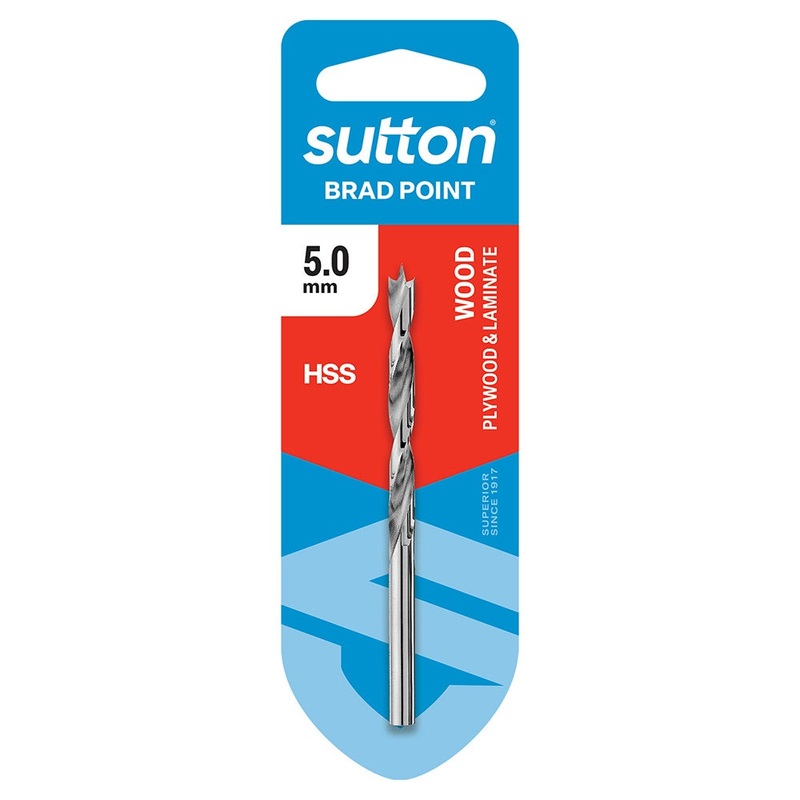 SUTTON 5 X 86MM BRAD POINT WOOD DRILL BIT D500H0500