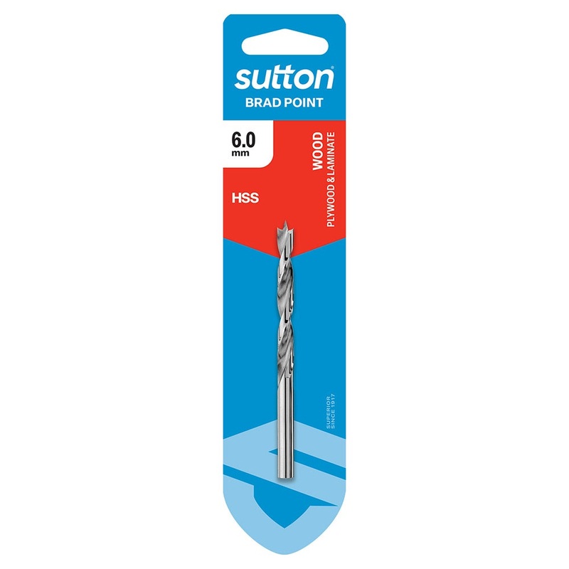 SUTTON 6 X 93MM BRAD POINT WOOD DRILL BIT D500H0600