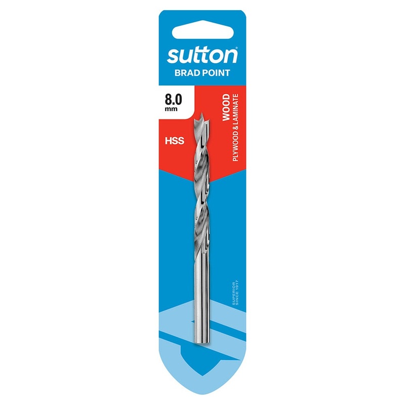 SUTTON 8 X 117MM BRAD POINT WOOD DRILL BIT D500H0800